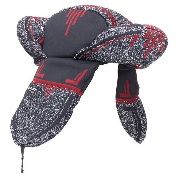 Prada Logo Jacquard Padded Trapper Hat